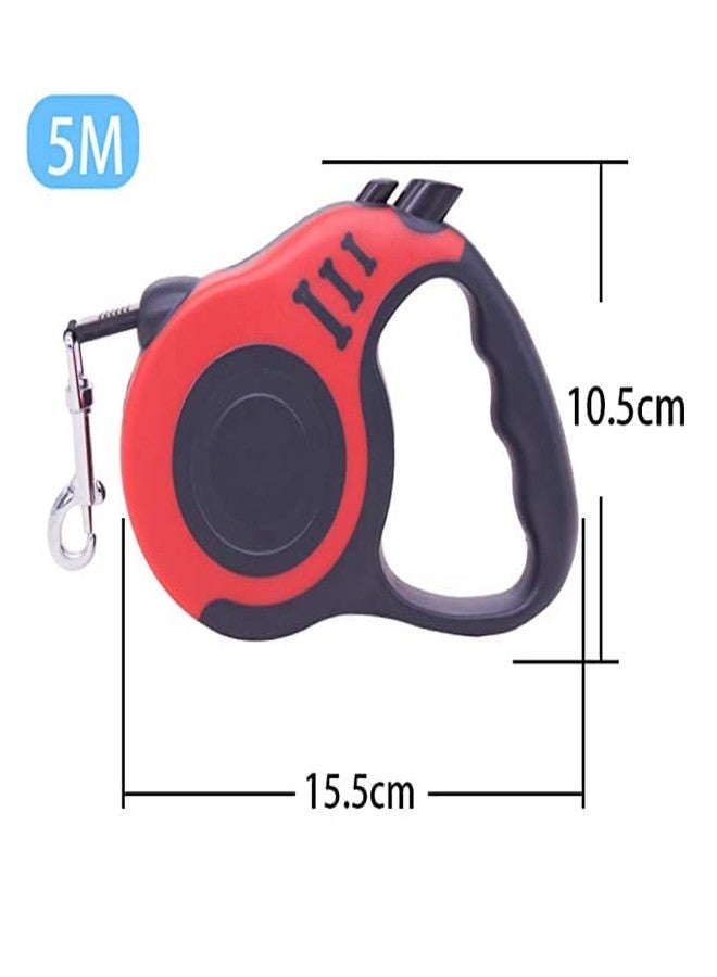 Pups&Pets مقود كلاب قابل للسحب من Pups&Pets، حزام حبل جر مرن أوتوماتيكي، يتحمل وزن يصل إلى 15 كجم، مناسب للكلاب الصغيرة والمتوسطة (أحمر) - Image 2